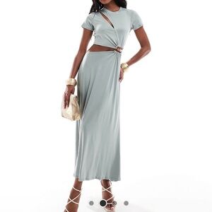 ASOS Light Blue Cut-Out Maxi Dress